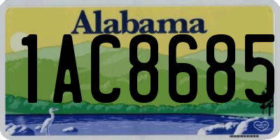 AL license plate 1AC8685