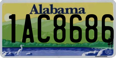AL license plate 1AC8686