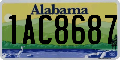 AL license plate 1AC8687