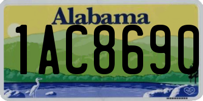 AL license plate 1AC8690