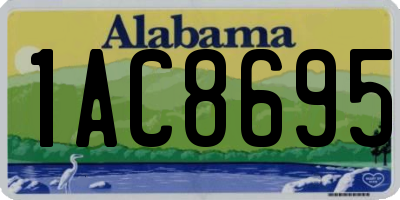 AL license plate 1AC8695
