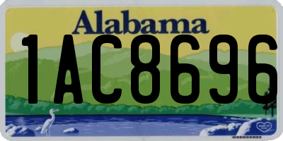 AL license plate 1AC8696