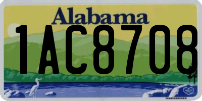AL license plate 1AC8708