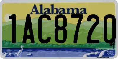 AL license plate 1AC8720
