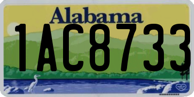 AL license plate 1AC8733