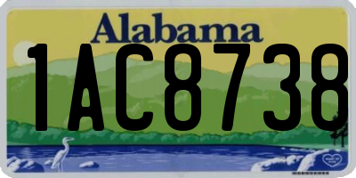 AL license plate 1AC8738
