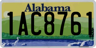 AL license plate 1AC8761