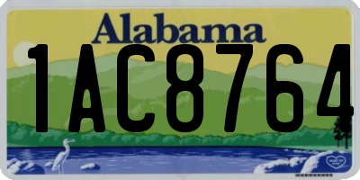 AL license plate 1AC8764