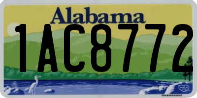 AL license plate 1AC8772