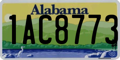 AL license plate 1AC8773