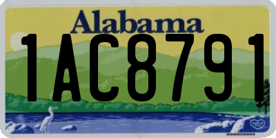 AL license plate 1AC8791