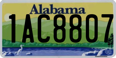 AL license plate 1AC8807
