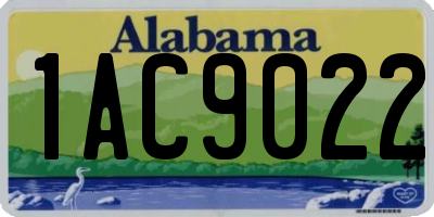 AL license plate 1AC9022