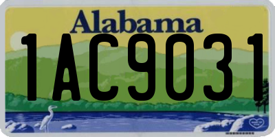 AL license plate 1AC9031