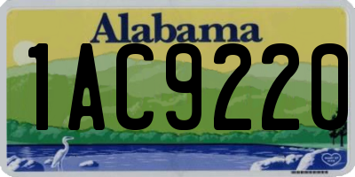 AL license plate 1AC9220