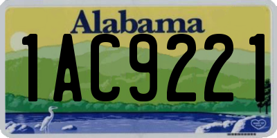 AL license plate 1AC9221