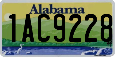 AL license plate 1AC9228