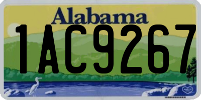 AL license plate 1AC9267