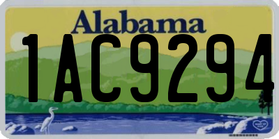 AL license plate 1AC9294