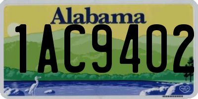 AL license plate 1AC9402