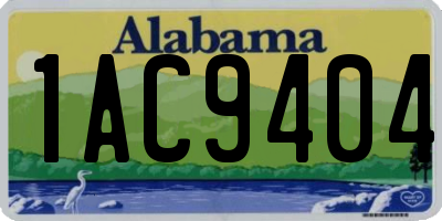 AL license plate 1AC9404