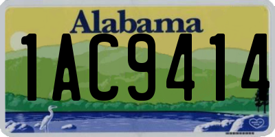 AL license plate 1AC9414