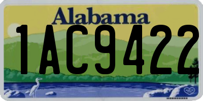 AL license plate 1AC9422