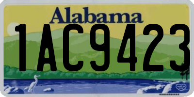 AL license plate 1AC9423