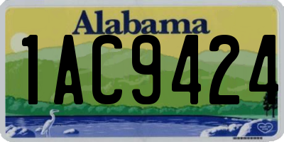 AL license plate 1AC9424