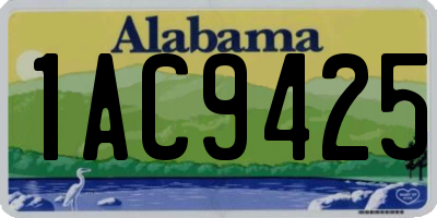 AL license plate 1AC9425