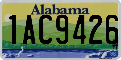 AL license plate 1AC9426