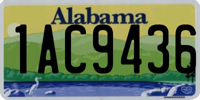 AL license plate 1AC9436