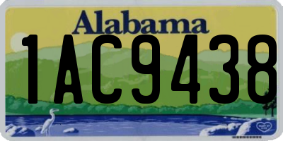 AL license plate 1AC9438