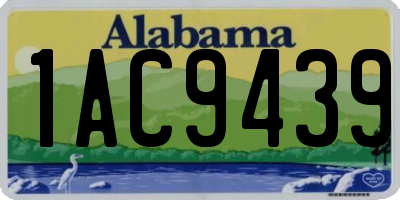 AL license plate 1AC9439