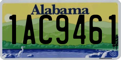 AL license plate 1AC9461