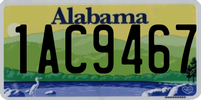 AL license plate 1AC9467