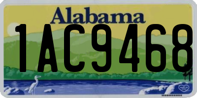 AL license plate 1AC9468