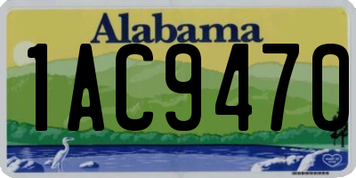 AL license plate 1AC9470