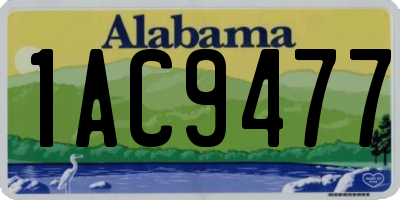 AL license plate 1AC9477