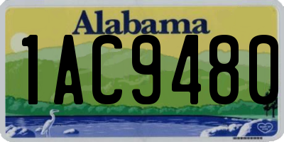 AL license plate 1AC9480