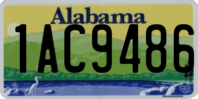 AL license plate 1AC9486