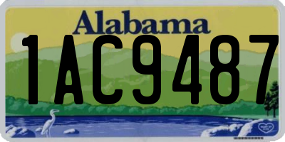 AL license plate 1AC9487