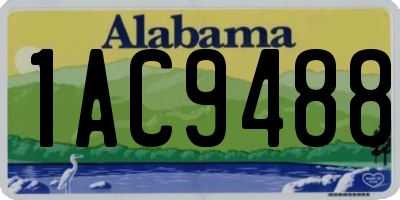 AL license plate 1AC9488