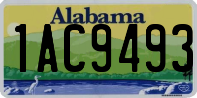 AL license plate 1AC9493