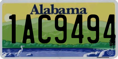 AL license plate 1AC9494