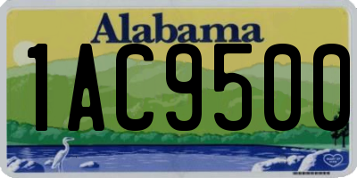 AL license plate 1AC9500