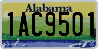 AL license plate 1AC9501