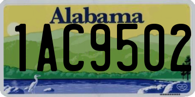 AL license plate 1AC9502