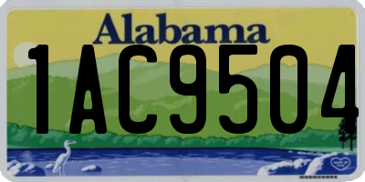 AL license plate 1AC9504