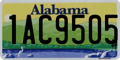 AL license plate 1AC9505